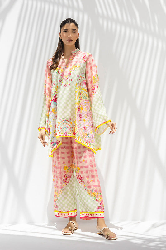 Candy Pastel – Printed Kurta with Straight Pants Co-Ord Set