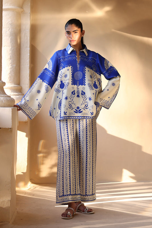 Indigo Muse – Artistic Printed Co-Ord Kurta Pant Set