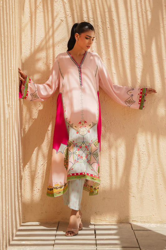 Blush Mirage – Printed Kurta Pant Set