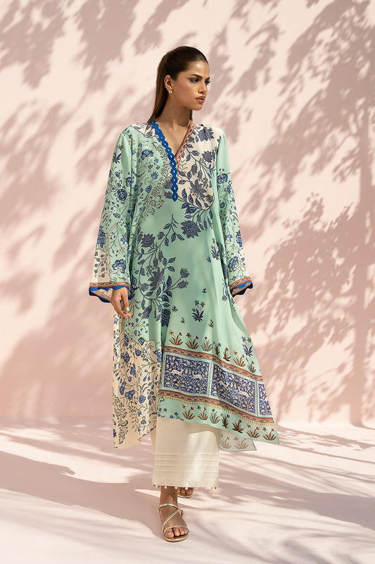 Mint Noor – Printed A-Line Kurta with Straight Pants Co-Ord Set