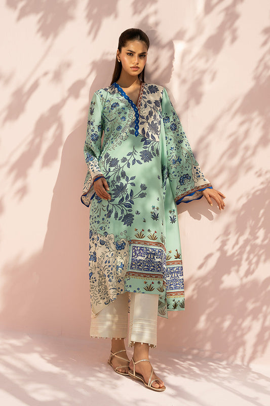 Mint Noor – Printed A-Line Kurta with Straight Pants Co-Ord Set